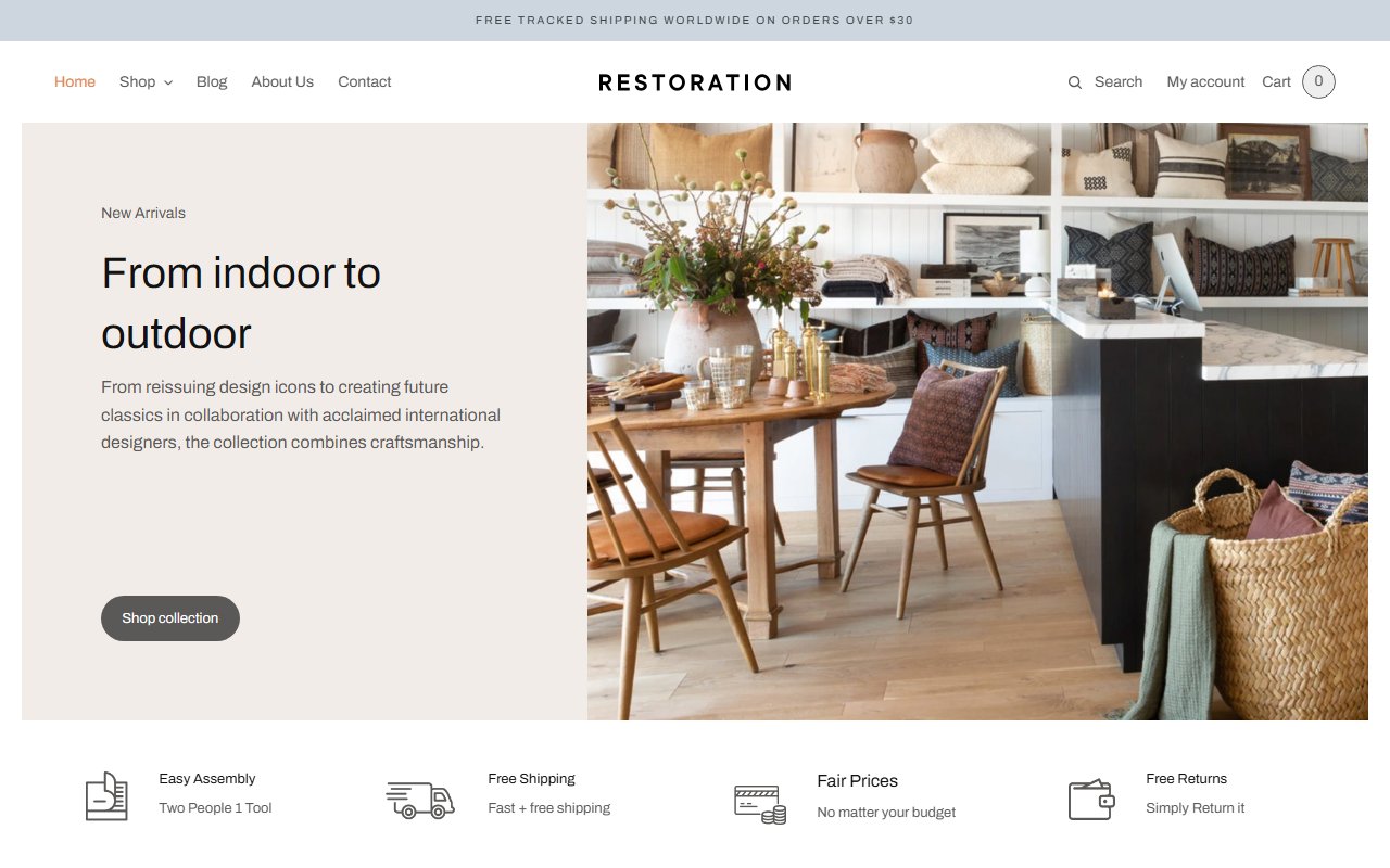 Preview of restoration