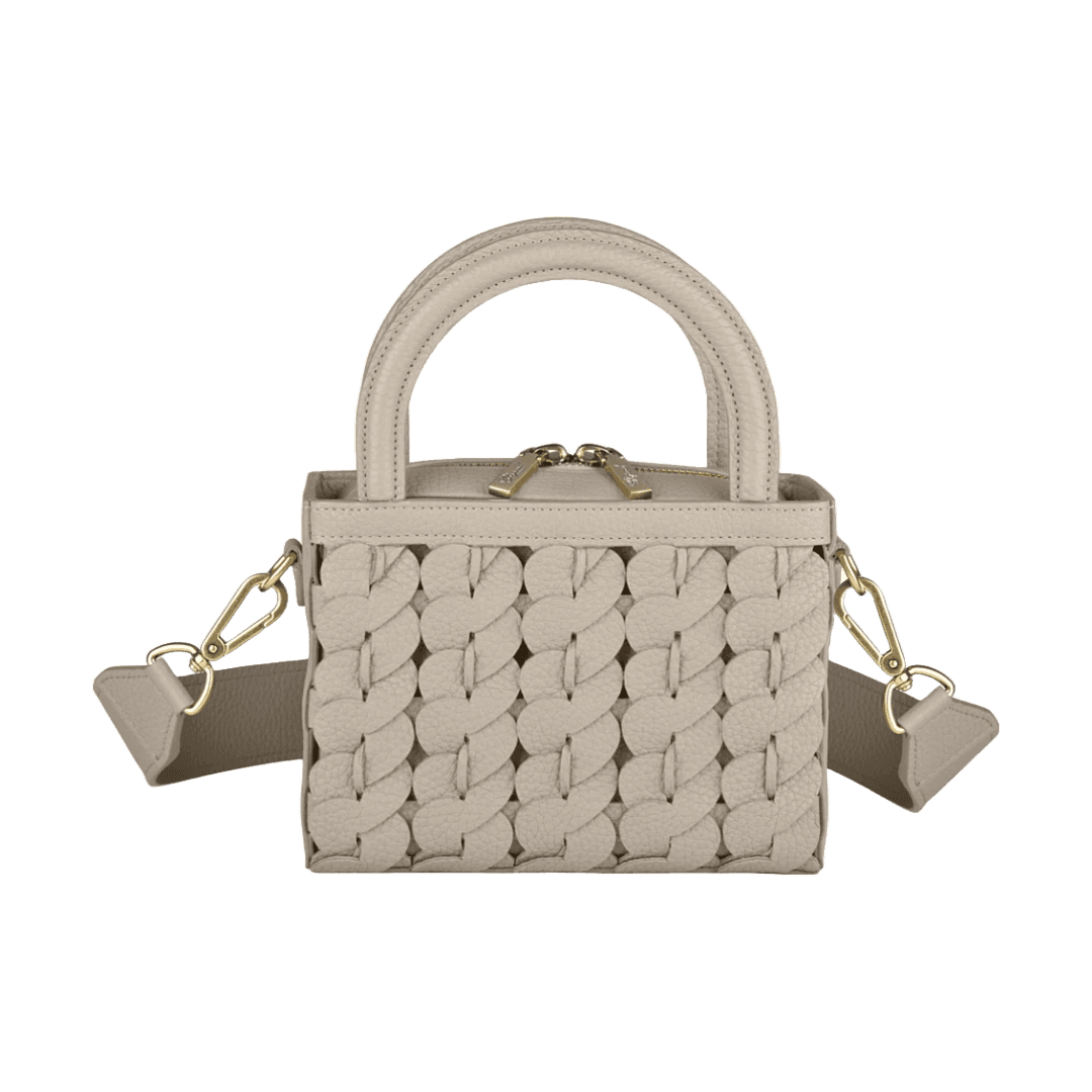 Woven Leather Handle Bag Preview 4