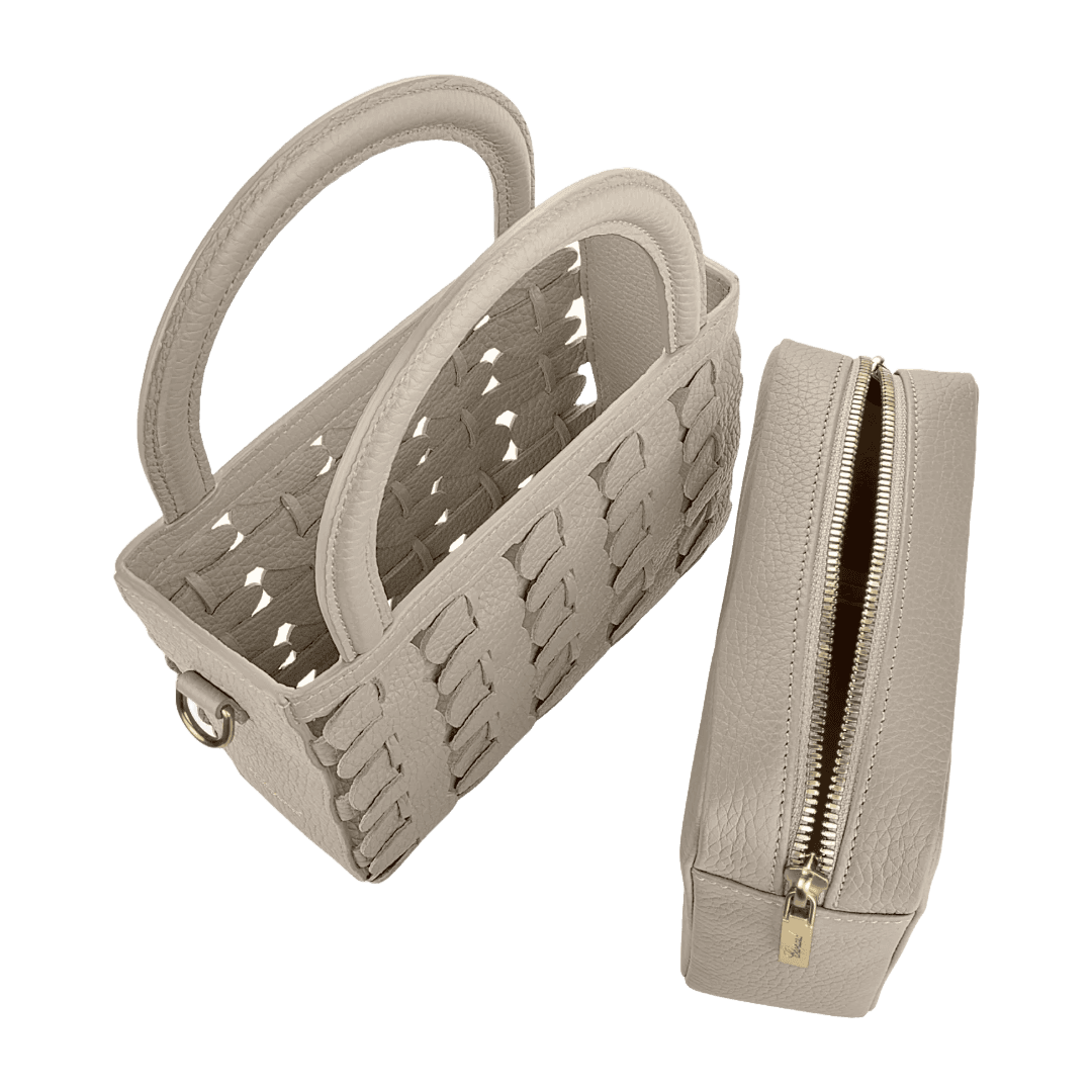 Woven Leather Handle Bag Preview 3