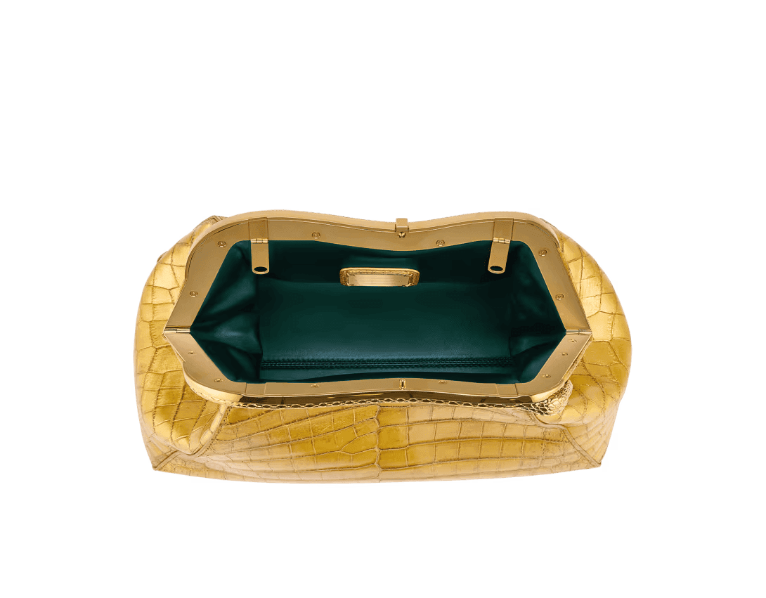 Crocodile Leather Gold Pouch Preview 2