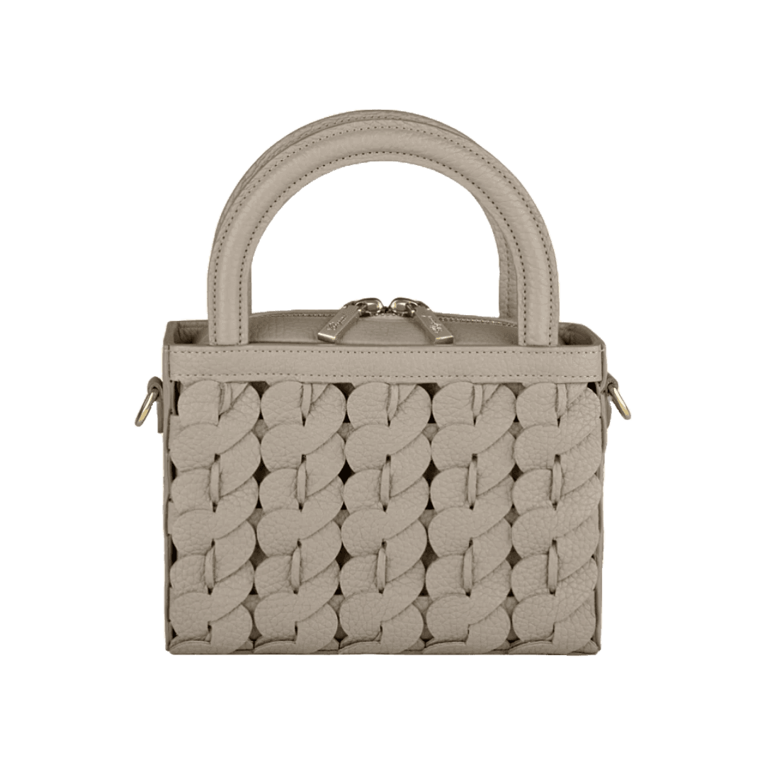 Woven Leather Handle Bag Preview 1
