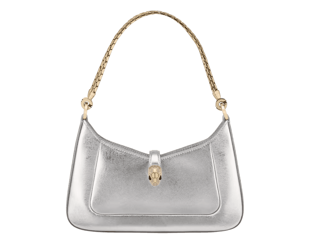 Serpenti Forever Silver Shoulder Bag Preview 1
