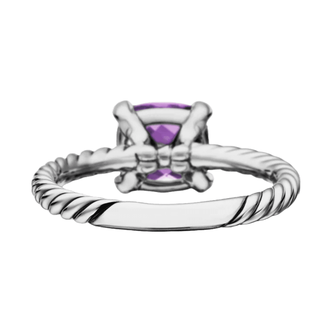 Cushion Amethyst Diamond Ring Preview 4