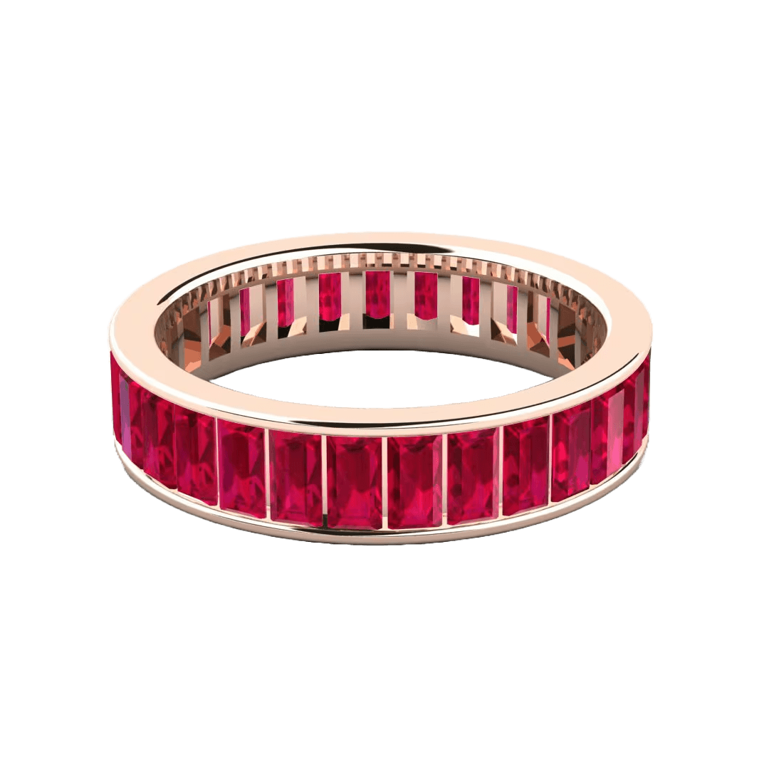 Radiant Ruby Baguette Eternity Ring Preview 1
