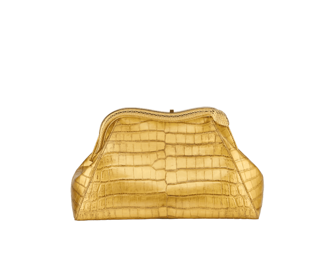 Crocodile Leather Gold Pouch Preview 1