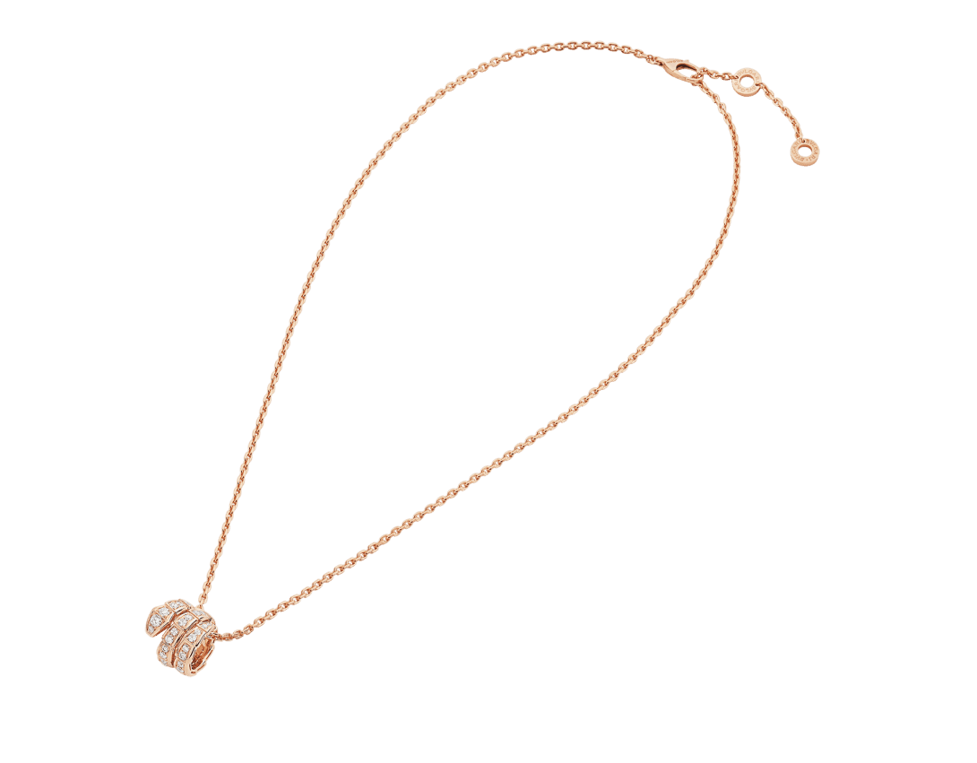 Serpentine Diamond Coil Pendant Necklace Preview 2