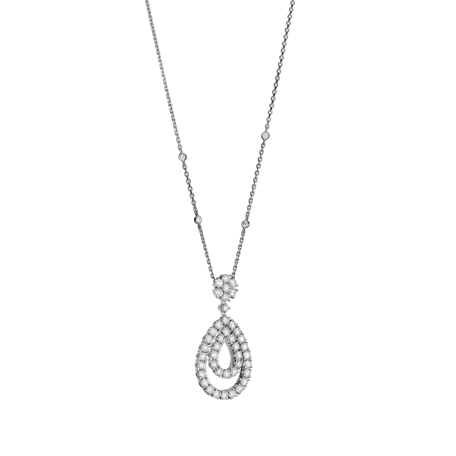 Teardrop Diamond Necklace Preview 2