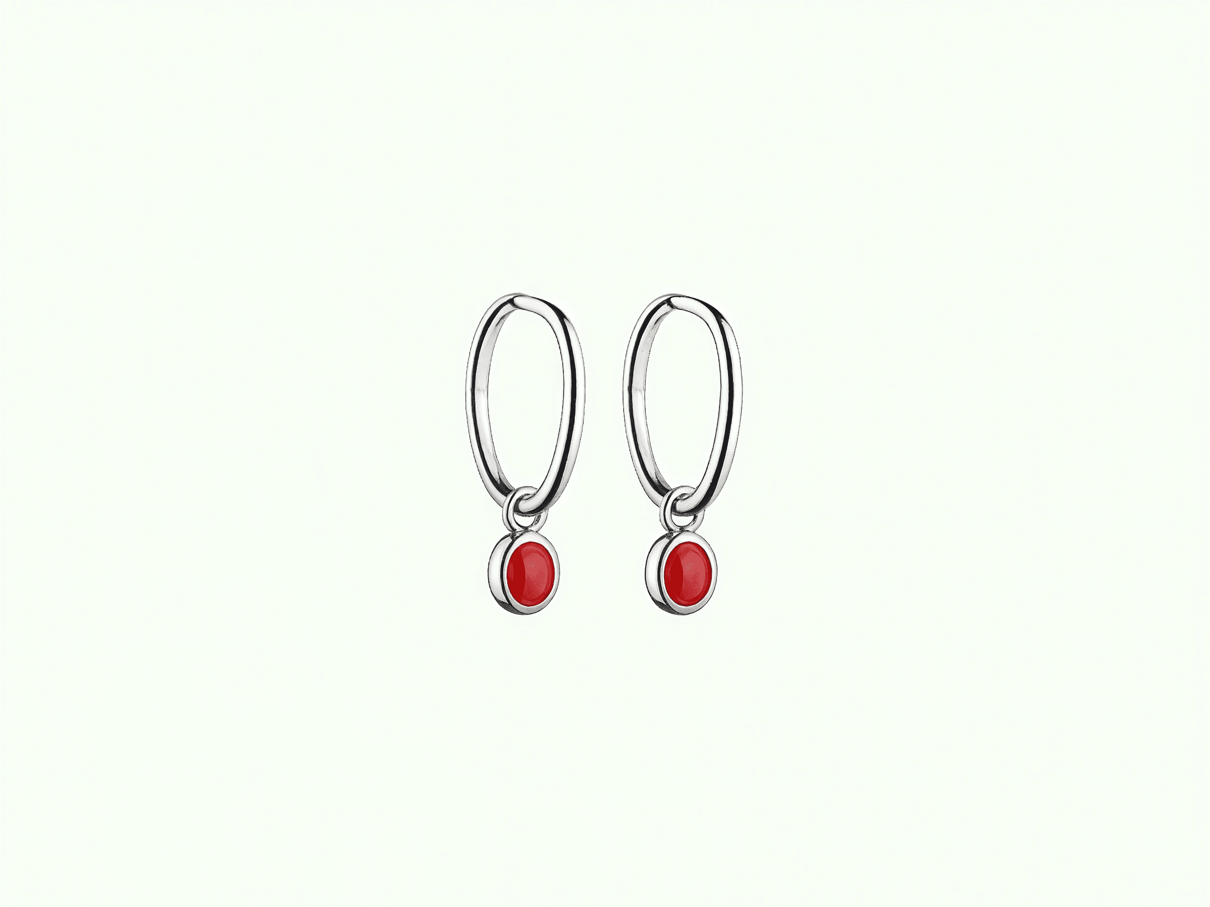 Crimson Drop Hoops