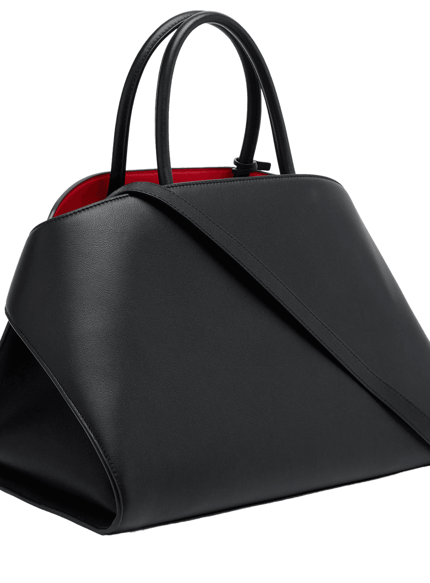 Mini logo leather shoulder bag