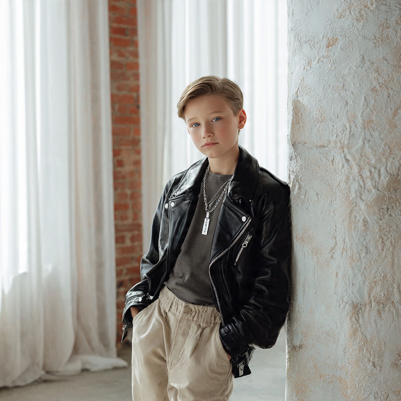 kid in the black jacket