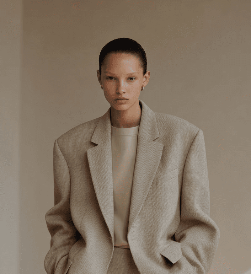 Woman in grey blazzer