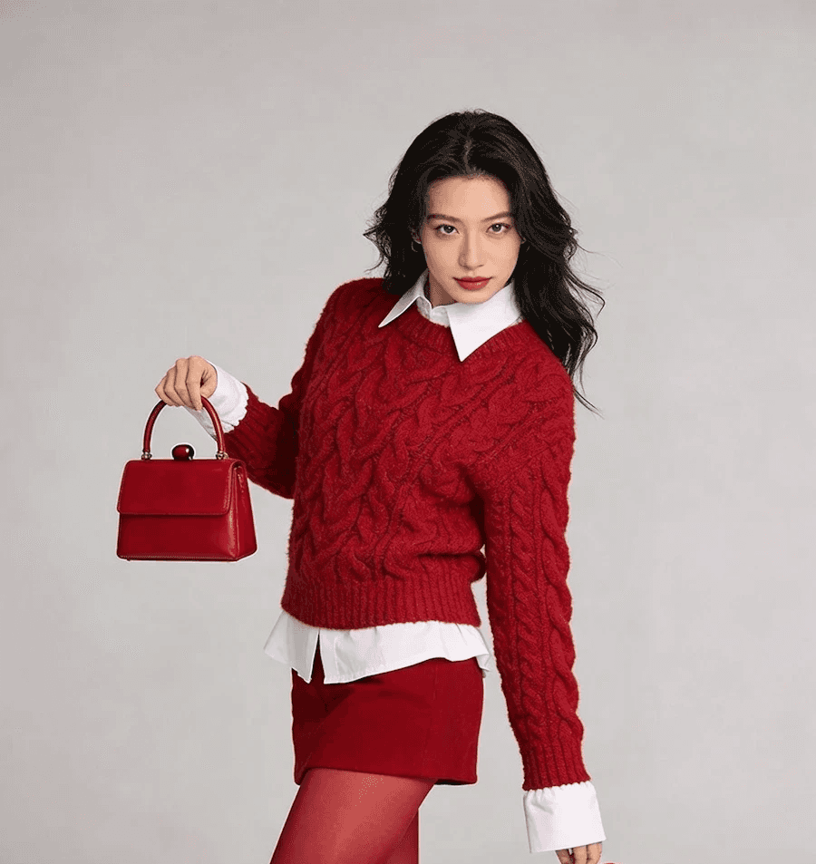 Women in red dress doing the pose